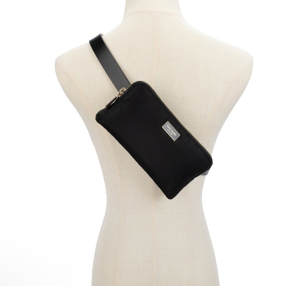 NWT Kate Spade Black Nylon Belt Bag Crossbody Waist Bag Classic - Picture 10 of 10